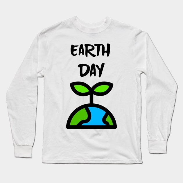 EARTH Day Celebration Save Our Planet Black Long Sleeve T-Shirt by SartorisArt1